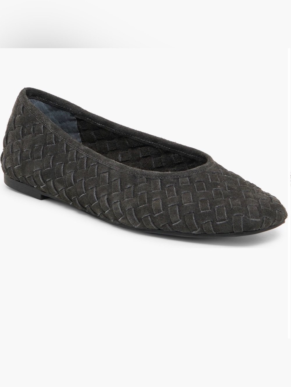 Dolce Vita Mycah woven flat in Charcoal colorway